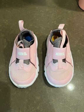 Nike Kids Pink Slip-On Sneakers with White Sole